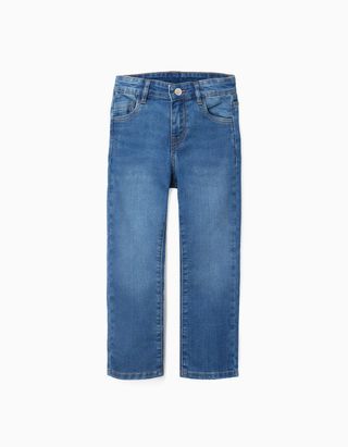Calças de Ganga para Menino 'Straight' - Tamanho 8/9 AZUL