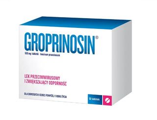 Groprinosin 500 mg 50 tabletek