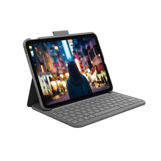Funda Con Teclado Logitech Slim Folio Gris Para Ipad 10,9'' (5099206107458)