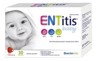 ENTitis Baby, Saszetki dla niemowląt powyżej 6. miesiąca życia i dzieci, Smak truskawkowy