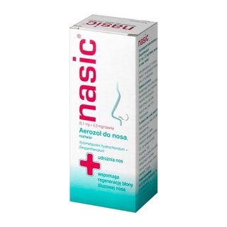 Nasic, (0,1mg+5mg)/dawkę, aerozol do nosa, 10 ml
