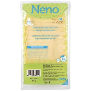 Queso Semigraso Bajo En Sal Neno, Lonchas, Bandeja 200 Gr. (17057480)