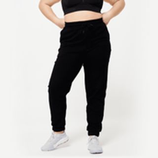 Pantalón jogger algodón fitness 500 Mujer Domyos negro.S / W28 L31 Negro