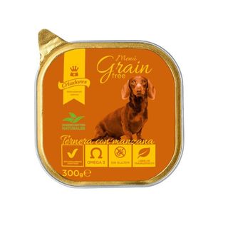 Criadores Menú Grain Free Ternera Y Manzana Tarrina Para Perros 0.3Kg