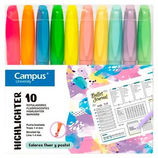 Campus Fluorescente Pen 10 Colores