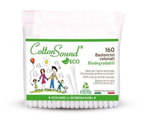Cotton Sound Eco Bastoncini cotonati Biodegradabili 160 pz