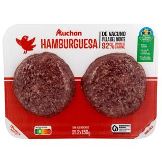 Hamburguesas de Vacuno Villa Del Monte Alcampo 2 X 150 G.