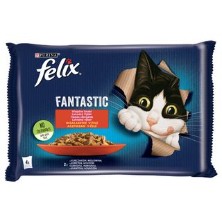 Felix Karma dla kota Fantastic Wiejskie Smaki 1 w galaretce, 4x85 g