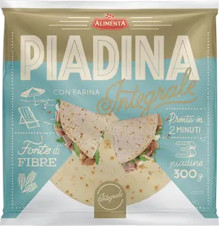Piadina z pełnoziarnistej pszenicy Acqua Farina, 3x300g