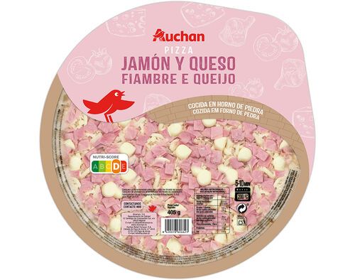PIZZA FIAMBRE E QUEIJO AUCHAN 405 G