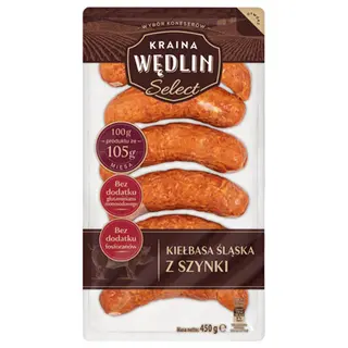 Kraina Wędlin Select Kiełbasa śląska z szynki 450 g