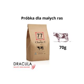 Próbka karmy 77 Petfood Mini Charles V z Wołowiną Angus 70g
