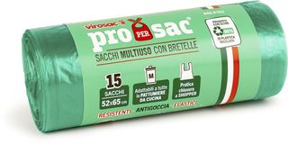 VIROSAC PROXSAC SACCO NETTEZZA PROFUMATO VERDE 52X65 15 PEZZI   VIR1001