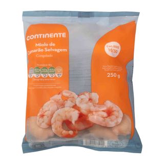 Miolo de Camarão Selvagem 10/30 Congelado Continente (emb. 250 gr)