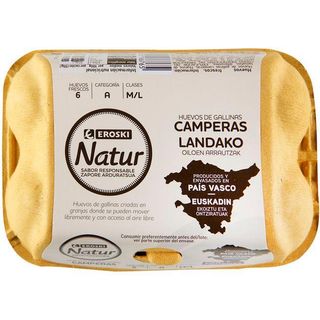 Huevo Campero País Vasco M/L Eroski Natur, Cartón 6 Uds. (20013736)