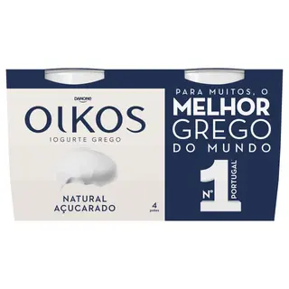Iogurte Grego Natural Açúcarado Oikos Danone (emb. 440 gr (4 un))