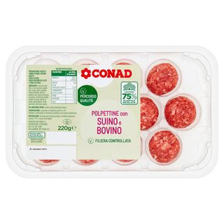 CONAD Percorso Qualità Polpettine con Suino e Bovino 220 g - 8003170094468