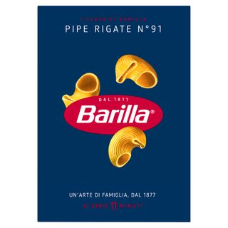 Barilla Pasta Pipe Rigate N.91 100% Grano Italiano 500G