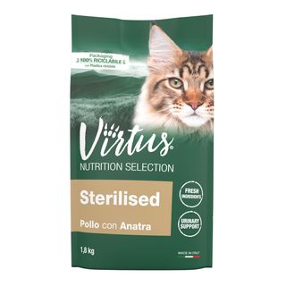 Virtus cat nutrition selection sterilised pollo e anatra 1.8kg