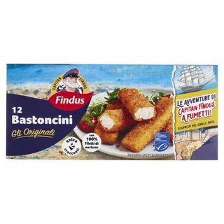 Capitan Findus 12 Bastoncini con 100% Filetti di Merluzzo 300 g