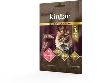 KINGAR STICK SNACK GATTO SALMONE 3X5GR   GNT97223