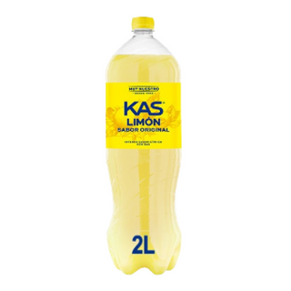 KAS Limón Refresco con gas sabor Limón Botella 2 Litros