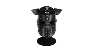 Kinky Puppy Dog Mask Ixo poliuretanowa maska psa czarna