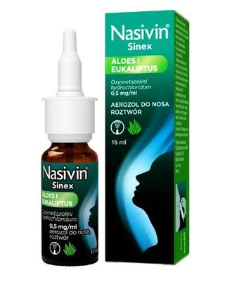 Nasivin Sinex Aloes i Eukaliptus 500 µg/ml 15 ml