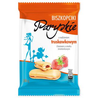 Paryskie Biszkopciki z nadzieniem truskawkowym, 200 g