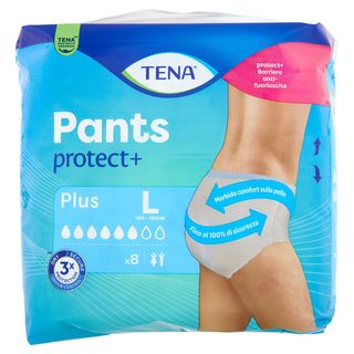 Tena Pants protect+ Plus L 8 pz - 7322540911725