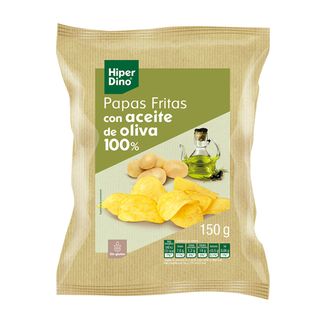 Hiperdino papas fritas con aceite de oliva 150 g