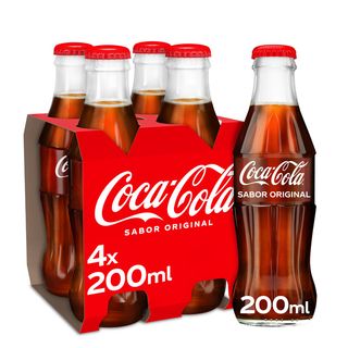 Coca-Cola Sabor Original 4x200ml Botella de vidrio