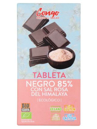Chocolate Negro 85% con Sal Rosa del Himalaya 100g Bio Cesta