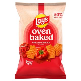Lay's Oven Baked Pieczone formowane chipsy ziemniaczane o smaku grillowanej papryki 110 g