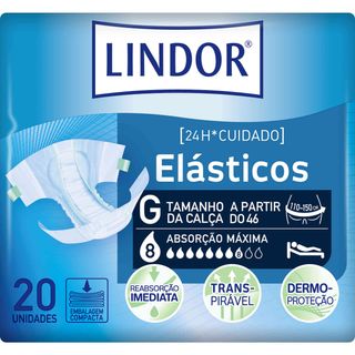 Fraldas Incontinência Elásticos Air Dry Dermo Maxi L Lindor (emb. 20 un)