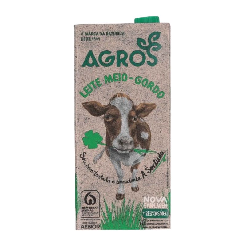 Agros Leite Meio Gordo 1L