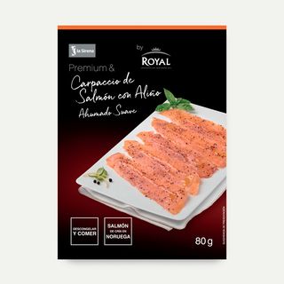 Carpaccio Salmón Ahumado Con Aliño Premium 80 Gr.