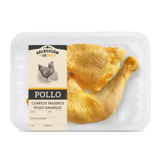 Cuartos Traseros De Pollo Amarillo Selección De Dia 850 G Aprox.