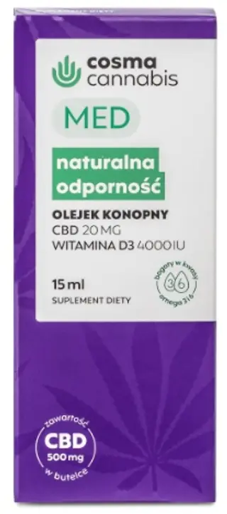 Cosma Cannabis Med Naturalna Odporność, Olejek doustny, 15 ml