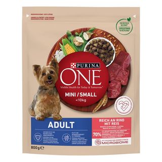 Purina One Mini Adult Karma dla psów z wołowiną i ryżem 800 g
