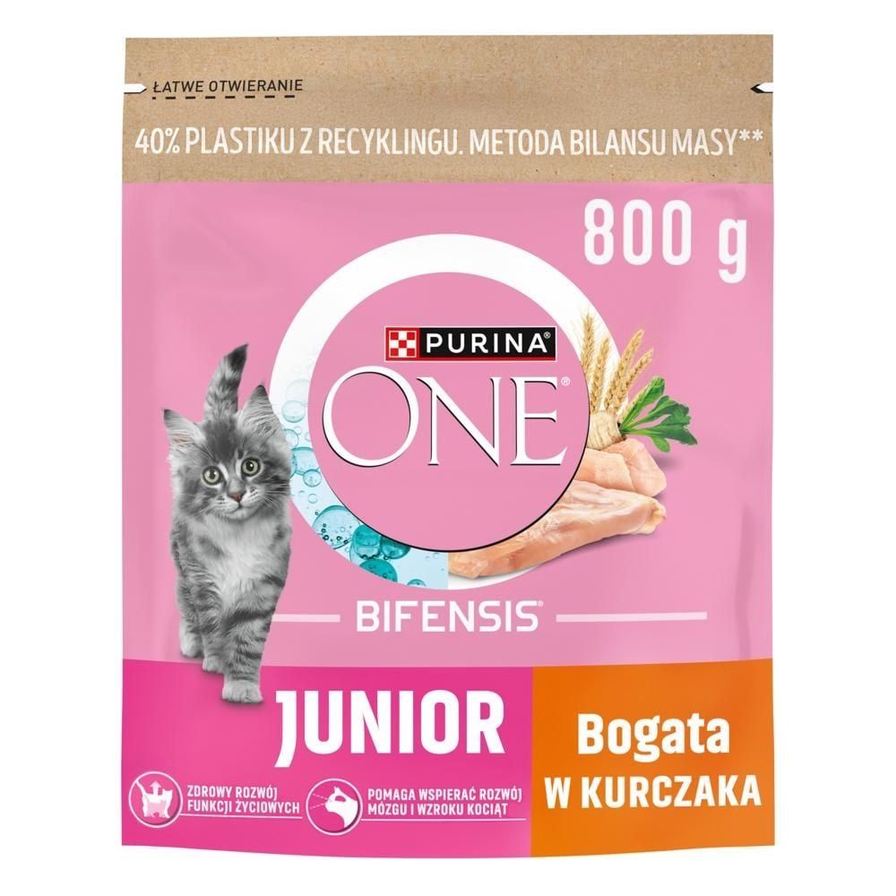 One Junior Суха храна за котки Пиле 750 ГР