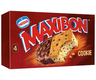 Sándwich Helado Vainilla y Cookies Maxibon Nestlé 4 X 140 Ml