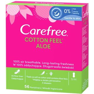 Carefree Wkładki higieniczne cotton feel aloe, 56 szt