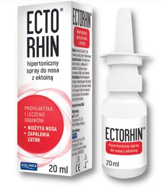 Ectorhin, spray do nosa z ektoiną, hipertoniczny, 20 ml