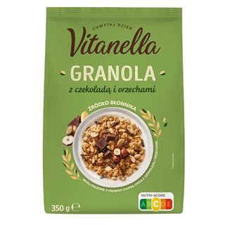 Vitanella Granola z kawałkami czekolady i orzechami, 350 g