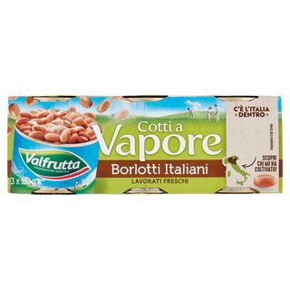 Valfrutta Cotti a Vapore Borlotti Italiani 3 x 150 g