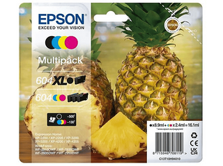 Multipack 4 cartucce EPSON Ananas 604 Nero XL, Giallo, Ciano, Magenta - 8715946708126