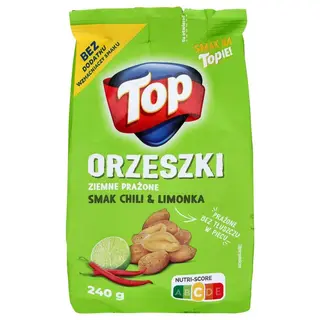 Top Orzeszki ziemne prażone Smak chili & limonka 240 g