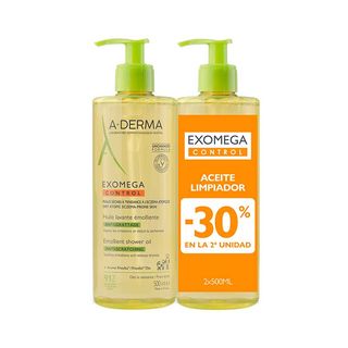 Exomega Control Aceite Ducha 2 Undiades X 500 Ml Aderma 92275
