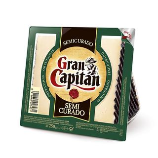GRAN CAPITÁN Queso Semicurado Cuña, 250G